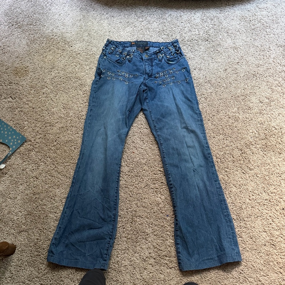 Y2K parasuco grommet jeans